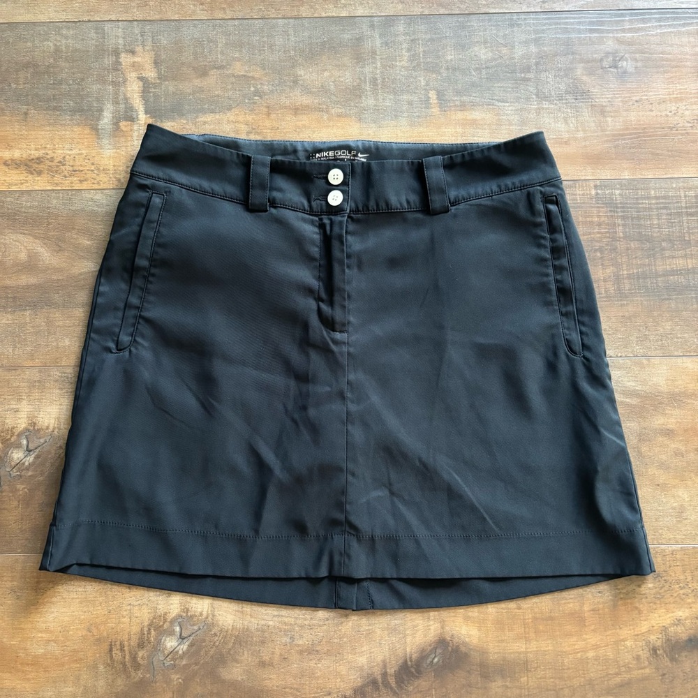 Nike Dri Fit Black Activewear Golf Tennis Pickleball Performance Skort Size 8